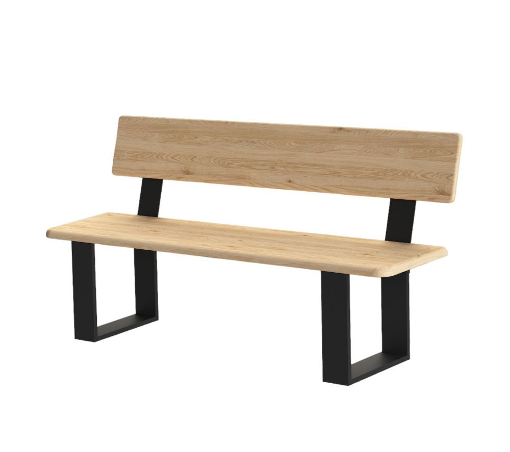 DanDiBo 2x bench legs metal black with backrest set Solid DIY bench feet 96478 Seat frame for garden bench Bench frame Robust Stable