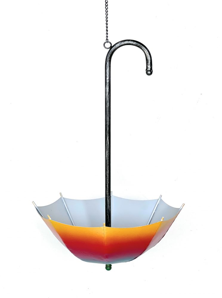 DanDiBo Blumenampel Metall Hängeampel mit Topf Innen Außen Regenschirm Hängepflanzen 72 cm 96258 L Pflanzenhänger Blumenhänger Topfhänger Blumen