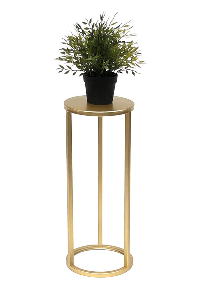 DanDiBo Flower Stool Metal Gold Round 50 cm Flower Stand Side Table 96510 S Flower Column Modern Plant Stand Plant Stool