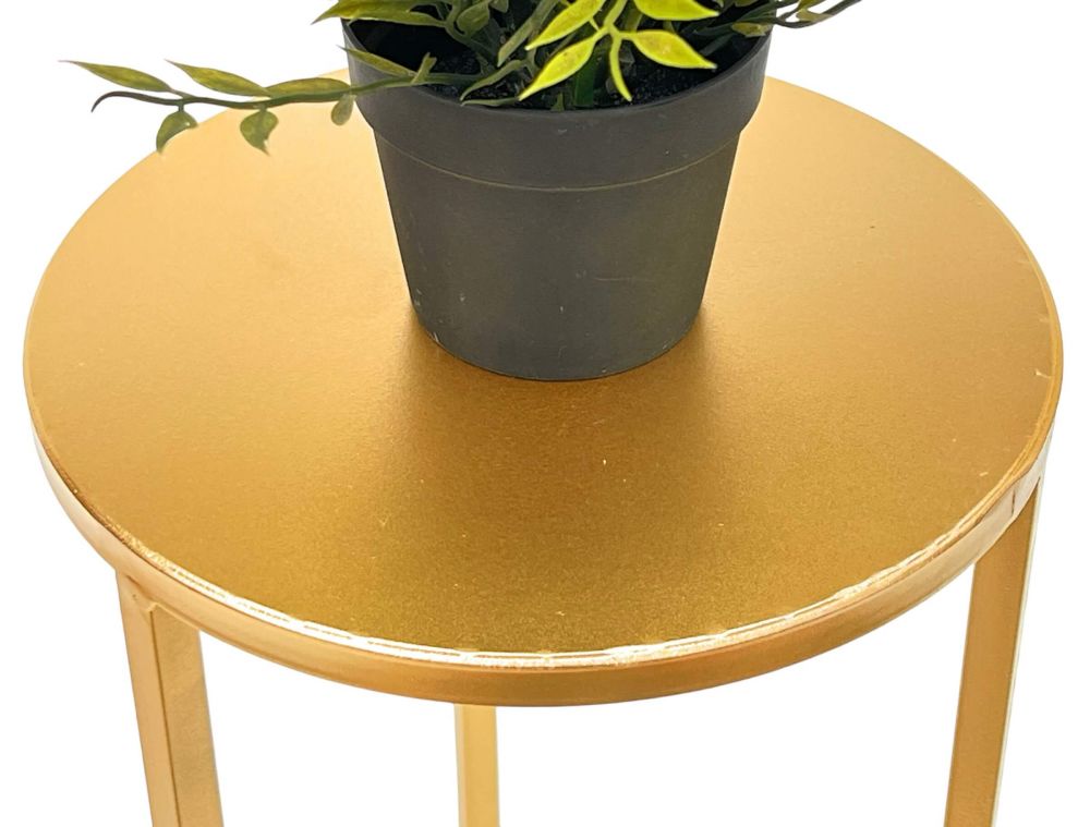DanDiBo Flower Stool Metal Gold Round 60 cm Flower Stand Side Table 96510 M Flower Column Modern Plant Stand Plant Stool