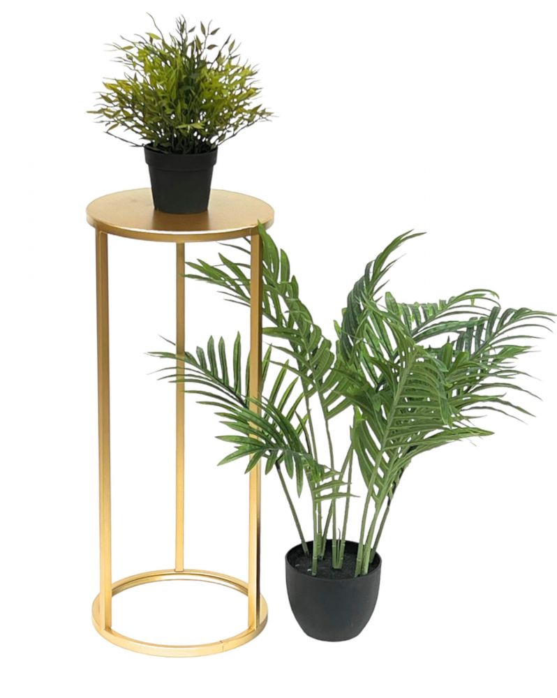DanDiBo Flower Stool Metal Gold Round 60 cm Flower Stand Side Table 96510 M Flower Column Modern Plant Stand Plant Stool