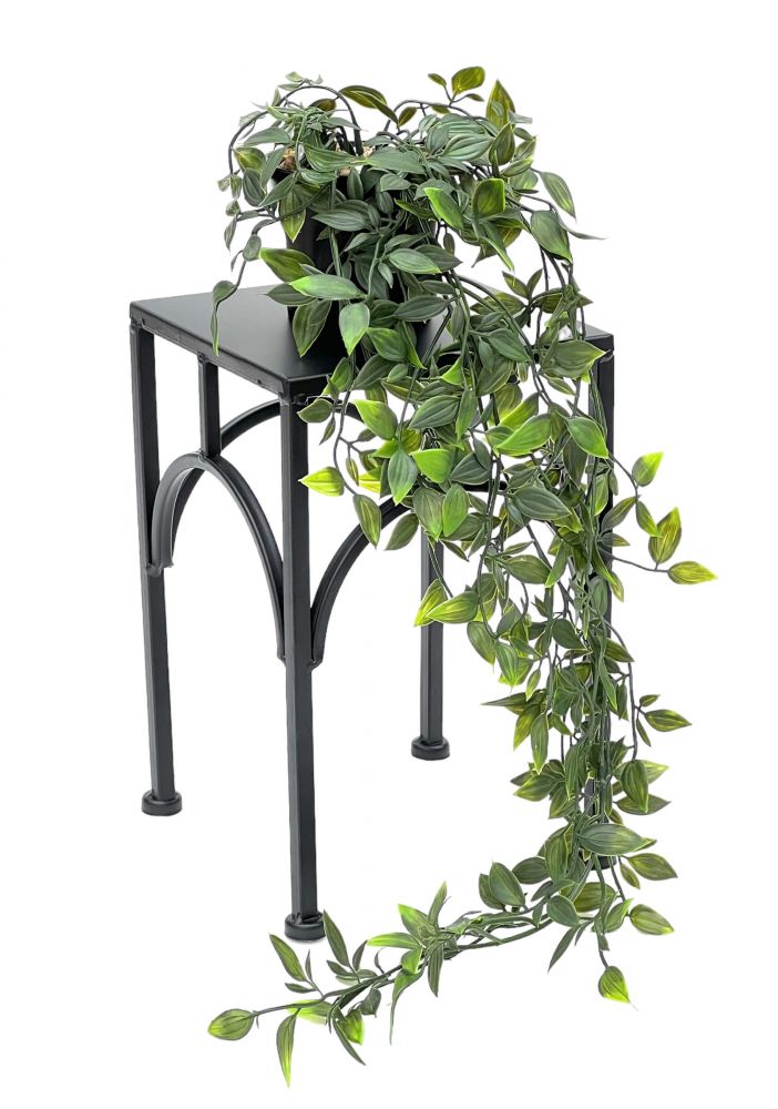 DanDiBo Flower Stool Metal Black Angular 28 cm Flower Stand Flower Column 96449 S Plant Stool Modern Plant Stand