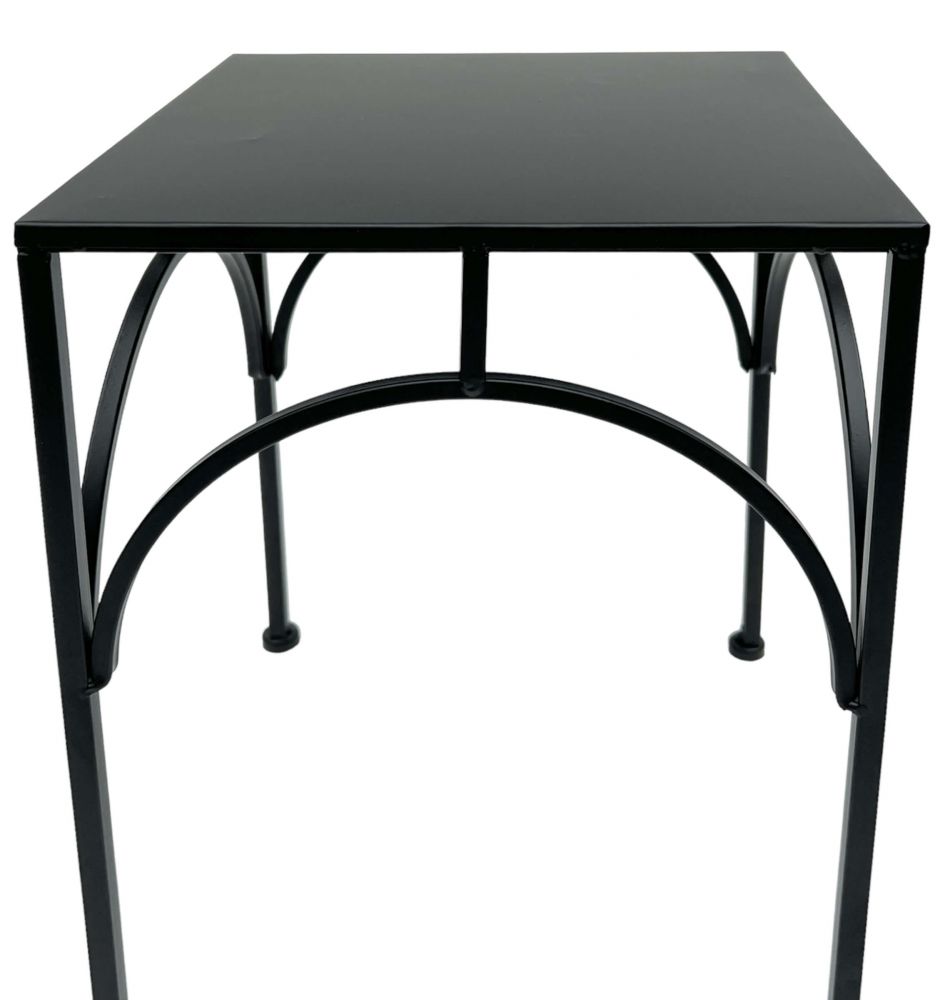 DanDiBo Flower Stool Metal Black Angular 38 cm Flower Stand Flower Column 96449 L Plant Stool Modern Plant Stand