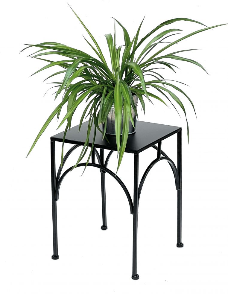 DanDiBo Flower Stool Metal Black Angular 38 cm Flower Stand Flower Column 96449 L Plant Stool Modern Plant Stand