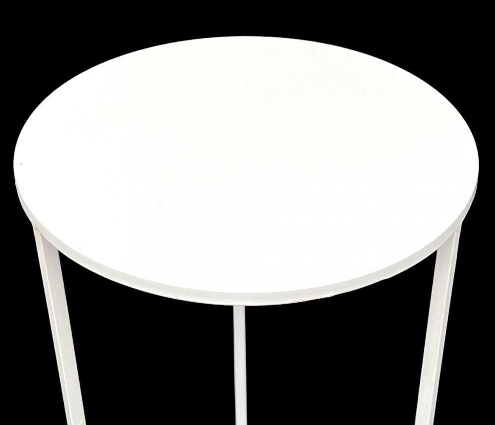 DanDiBo Blumenhocker Metall Weiß Rund 70 cm Blumenständer Beistelltisch 96483 L Blumensäule Modern Pflanzenständer Pflanzenhocker