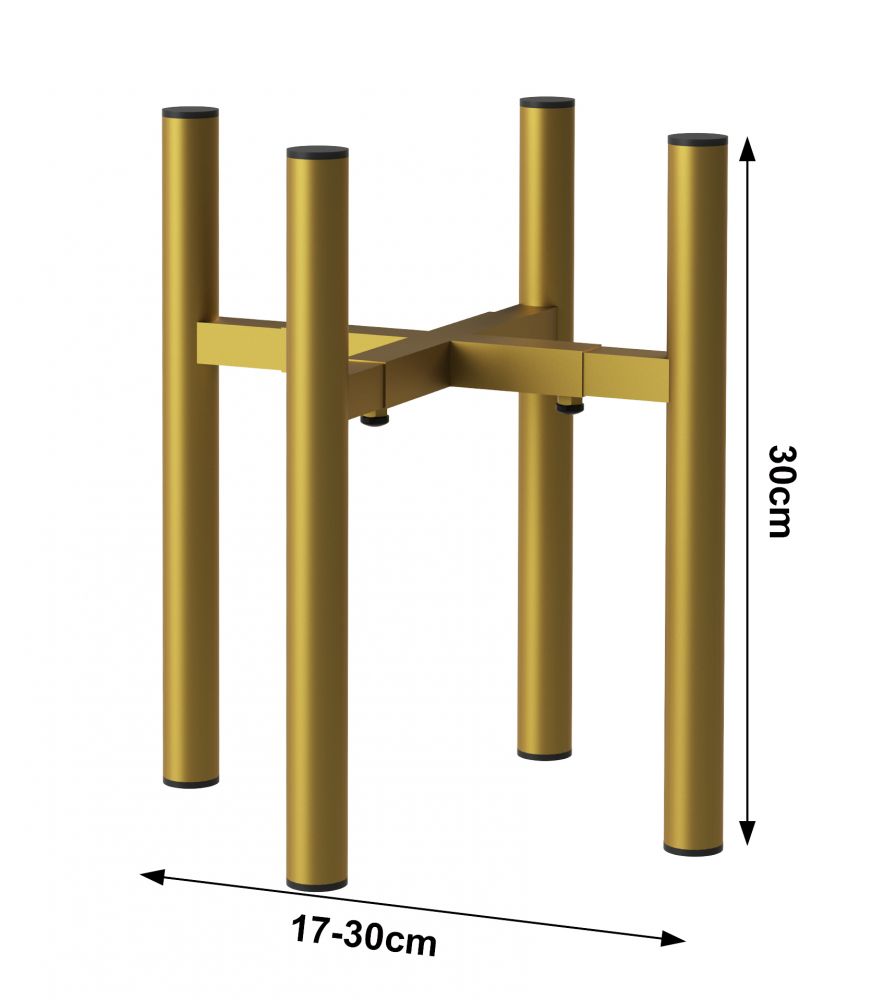 DanDiBo Adjustable Plant Stand Gold Metal 30 cm Flower Stand 96474 Flower Stool Adjustable Modern Plant Stool Flower Column