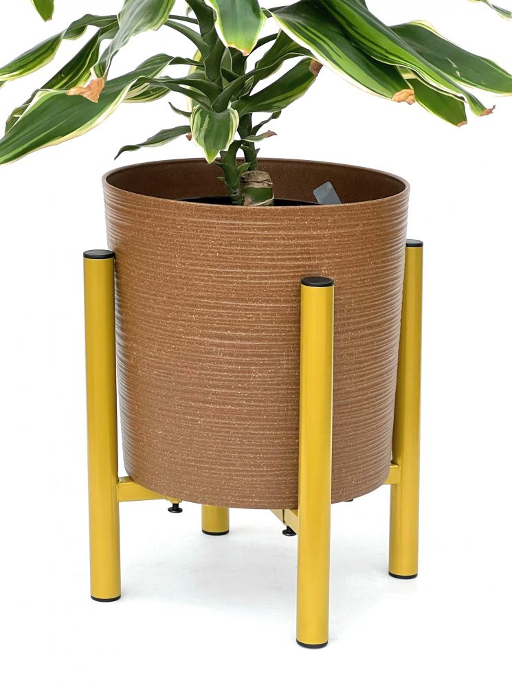 DanDiBo Adjustable Plant Stand Gold Metal 30 cm Flower Stand 96474 Flower Stool Adjustable Modern Plant Stool Flower Column