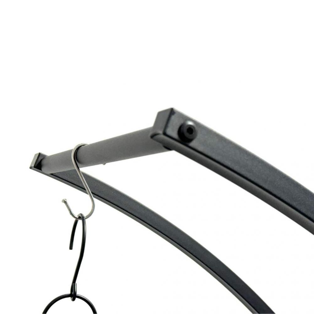 DanDiBo Blumenregal indoor 170 cm Hoch Metall Schwarz Rund 96586 Blumentreppe Groß Halbrund Pflanzenständer Modern Design