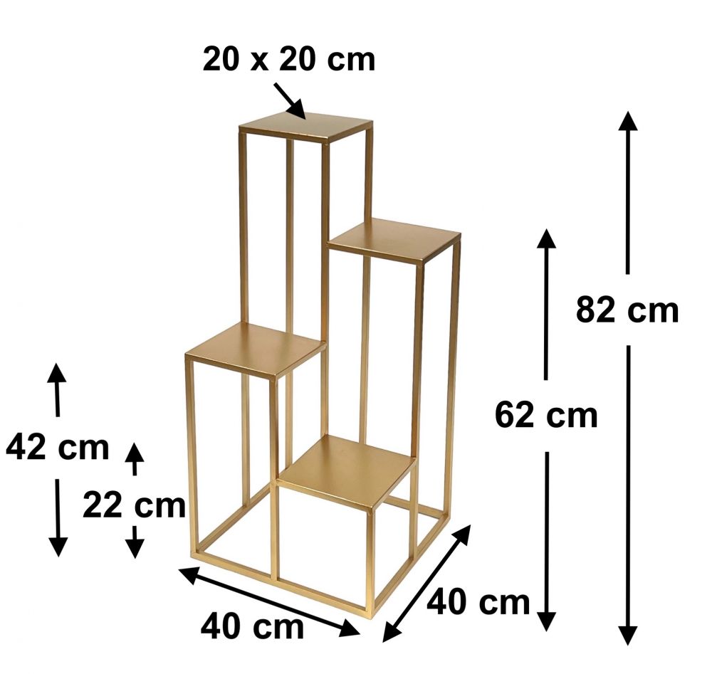 DanDiBo Flower Staircase Metal Gold 82 cm Plant Staircase Flower Stand 96505 Flower Column Modern Plant Stand Flower Stool