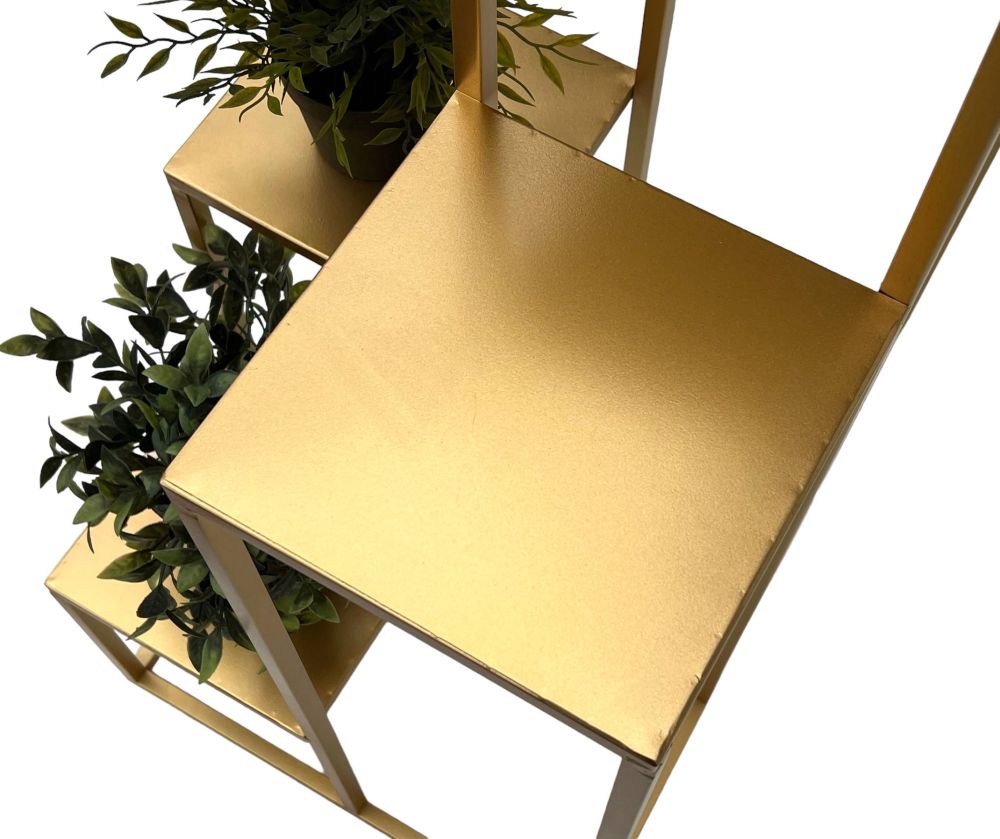 DanDiBo Flower Staircase Metal Gold 82 cm Plant Staircase Flower Stand 96505 Flower Column Modern Plant Stand Flower Stool