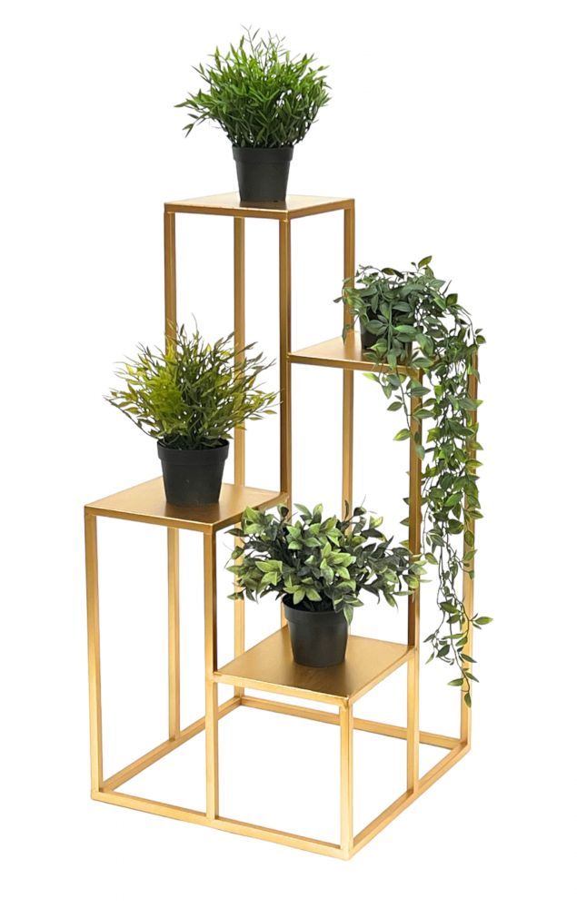 DanDiBo Flower Staircase Metal Gold 82 cm Plant Staircase Flower Stand 96505 Flower Column Modern Plant Stand Flower Stool
