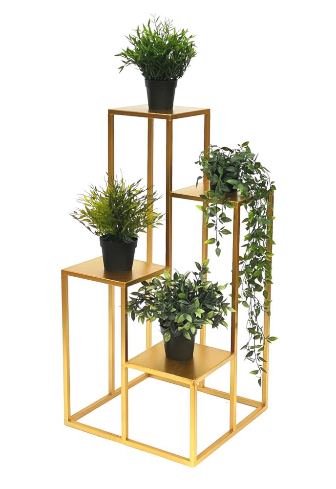 DanDiBo Flower Staircase Metal Gold 82 cm Plant Staircase Flower Stand 96505 Flower Column Modern Plant Stand Flower Stool