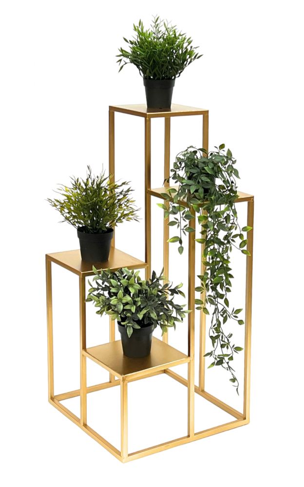 DanDiBo Flower Staircase Metal Gold 82 cm Plant Staircase Flower Stand 96505 Flower Column Modern Plant Stand Flower Stool