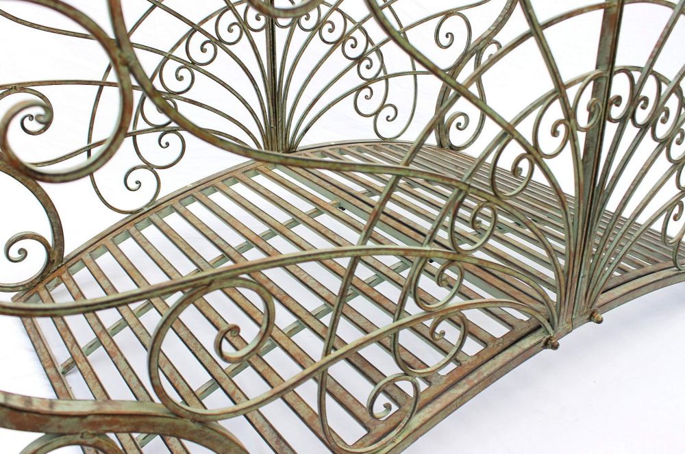 DanDiBo Metal Garden Bridge with Handrails 150 cm Pond Bridge Antique 150106 Garden Bridge Metal Decorative Bridge Garden Furniture Walkway Sturdy