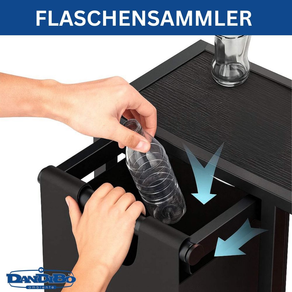 DanDiBo Getränkekistenregal 4 Kisten mit Ablage Pfandflaschen Sammelbehälter 2 in 1 Metall Schwarz 96647 Getränkeregal Behälter Kistenregal Getränkekistenhalter Getränke Regal