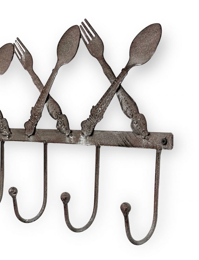 DanDiBo Handtuchhaken Handtuchleiste 96253 Handtuchhalter Küche Metall Hakenleiste Vintage Garderobenleiste Kleiderhakenleiste