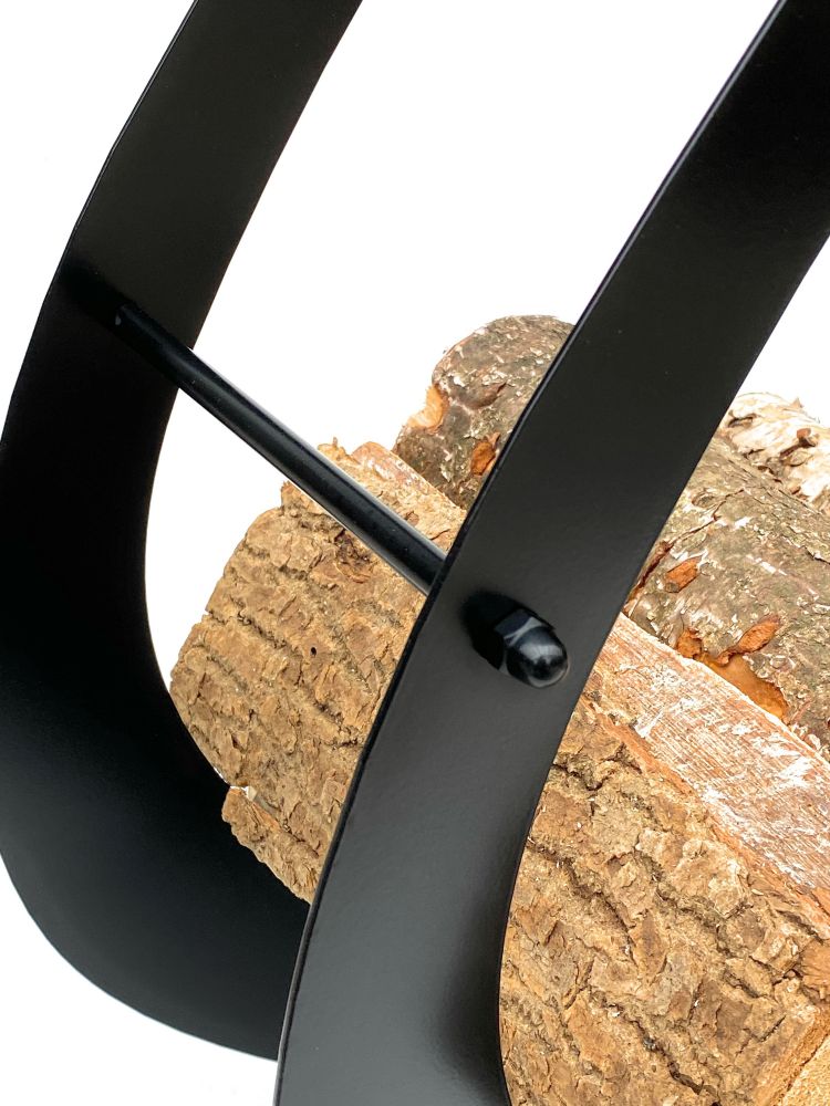 DanDiBo Kaminholzregal Innen Metall Schwarz Innen Kaminholzständer Flamme 79 cm 96169 Holzkorb Kaminholzhalter Feuerholzregal Holzregal