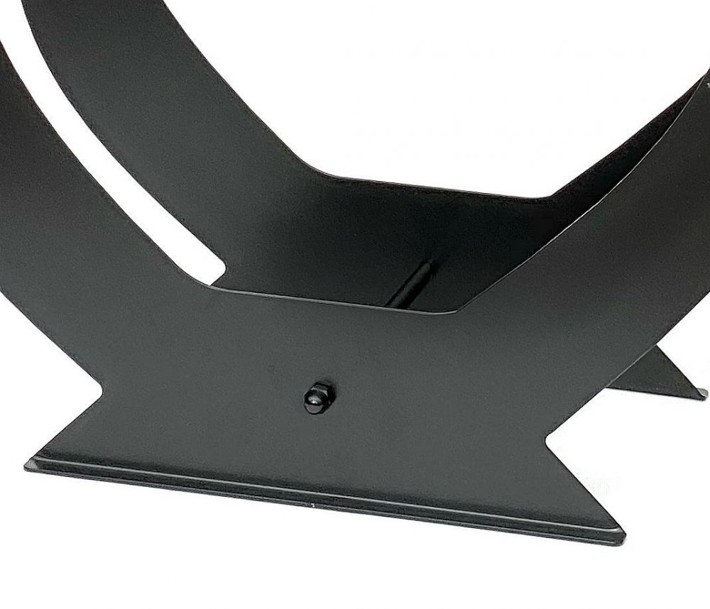 DanDiBo Kaminholzregal Innen Metall Schwarz Innen Kaminholzständer Flamme 79 cm 96169 Holzkorb Kaminholzhalter Feuerholzregal Holzregal
