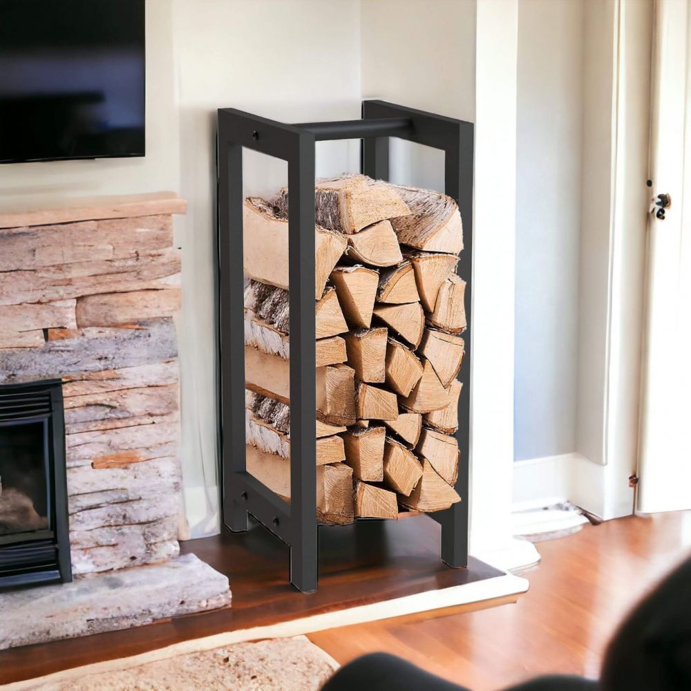 DanDiBo Firewood Rack Indoor Metal Black Standing Firewood Stand 96467 Firewood Holder Firewood Rack Firewood Rack