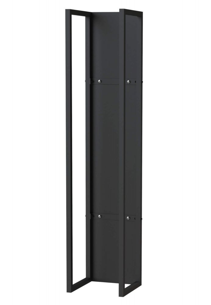 DanDiBo Kaminholzregal Innen Metall Schwarz Kaminholzständer 120 cm mit Rückwand an der Wand Hängend 96465 Holzkorb Kaminholzhalter Holzregal