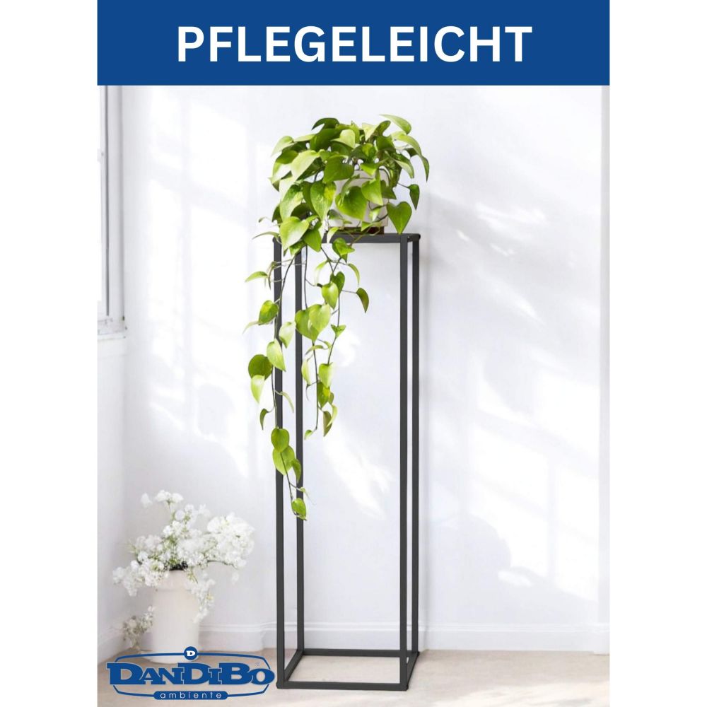 DanDiBo plant stand metal black square 100 cm 96589 side table high flower stool plant stand modern design