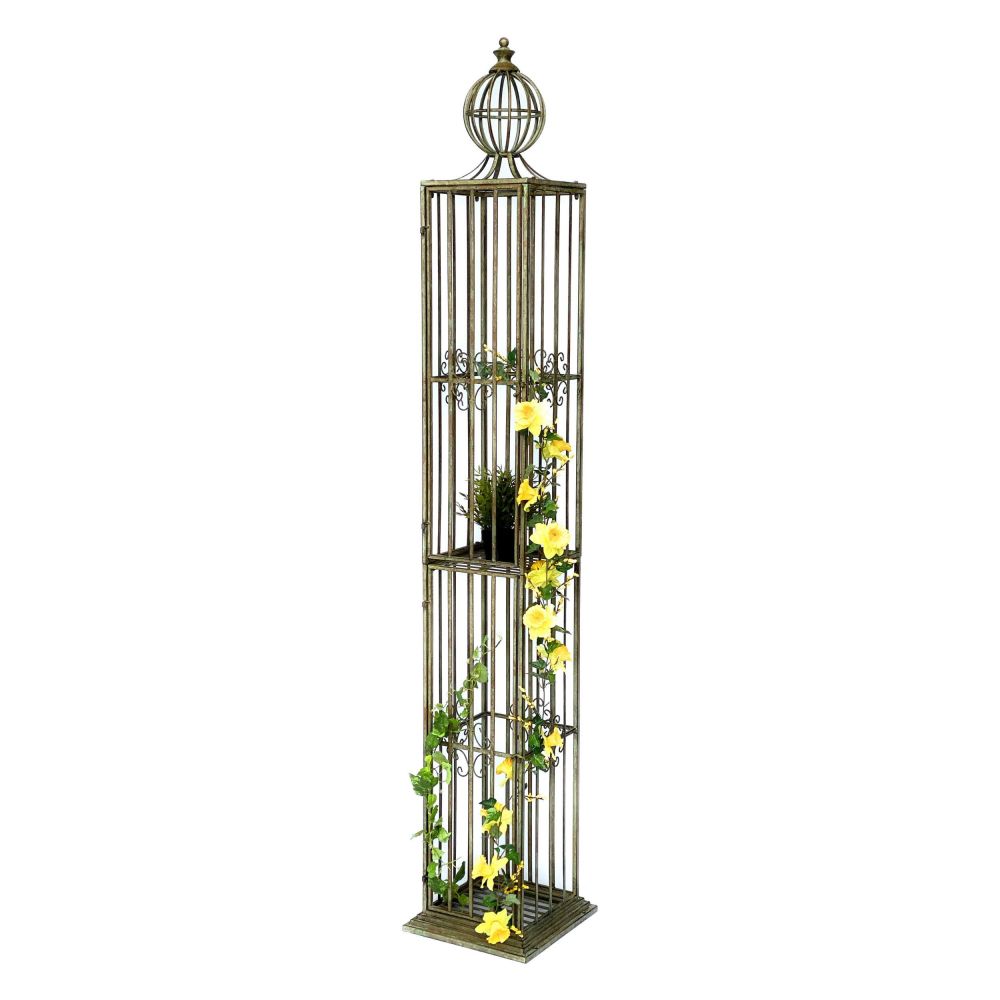 DanDiBo Metal Garden Trellis Rose Column Rose Tower 230 cm Climbing Column 93970 Trellis Rose Column Garden Climbing Aid Outdoor
