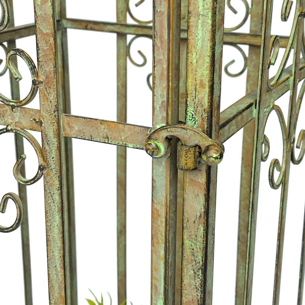 DanDiBo Metal Garden Trellis Rose Column Rose Tower 230 cm Climbing Column 93970 Trellis Rose Column Garden Climbing Aid Outdoor