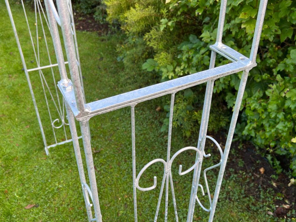 DanDiBo Rose arch Galvanised Solid 140 cm Archway 96522 Weatherproof Round arch Solid iron climbing aid Garden arch Hot-dip galvanised