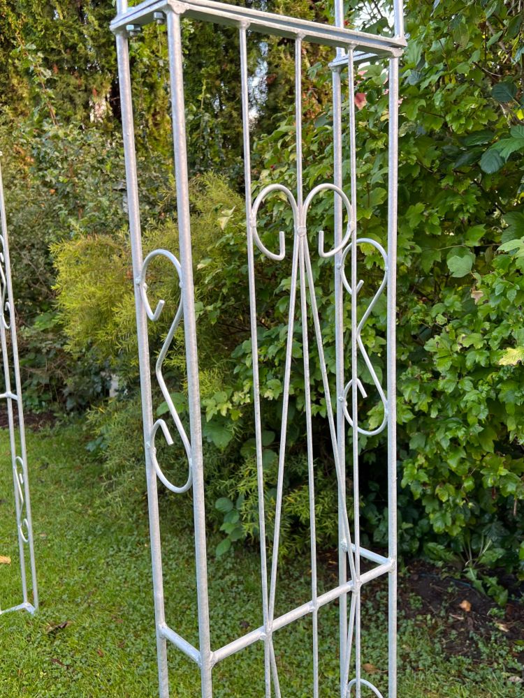 DanDiBo Rose arch Galvanised Solid 140 cm Archway 96522 Weatherproof Round arch Solid iron climbing aid Garden arch Hot-dip galvanised