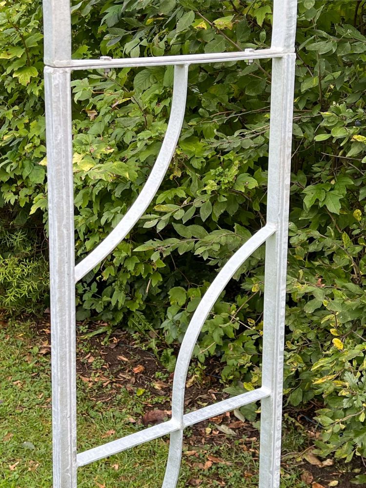 DanDiBo Rosenbogen Metall Verzinkt Massiv 150 cm Torbogen 96516 Wetterfest Rundbogen Volleisen Rankhilfe Gartenbogen Feuerverzinkt