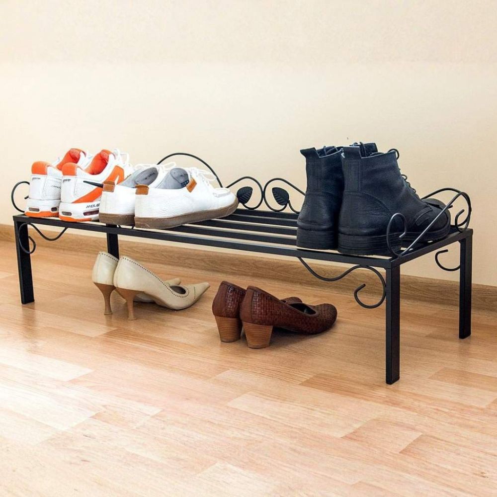 DanDiBo Metal Shoe Rack Mi-1 Shelf 92 cm Shoe Cabinet Space-Saving 21237 Wrought Iron Shoe Storage