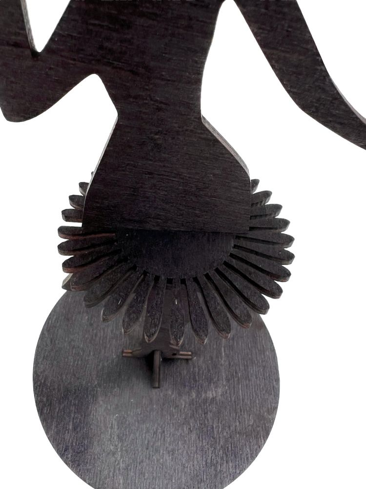 DanDiBo napkin holder black vintage wooden 28 cm napkin holder girl princess 96397 free-standing stand tablecloth dispenser