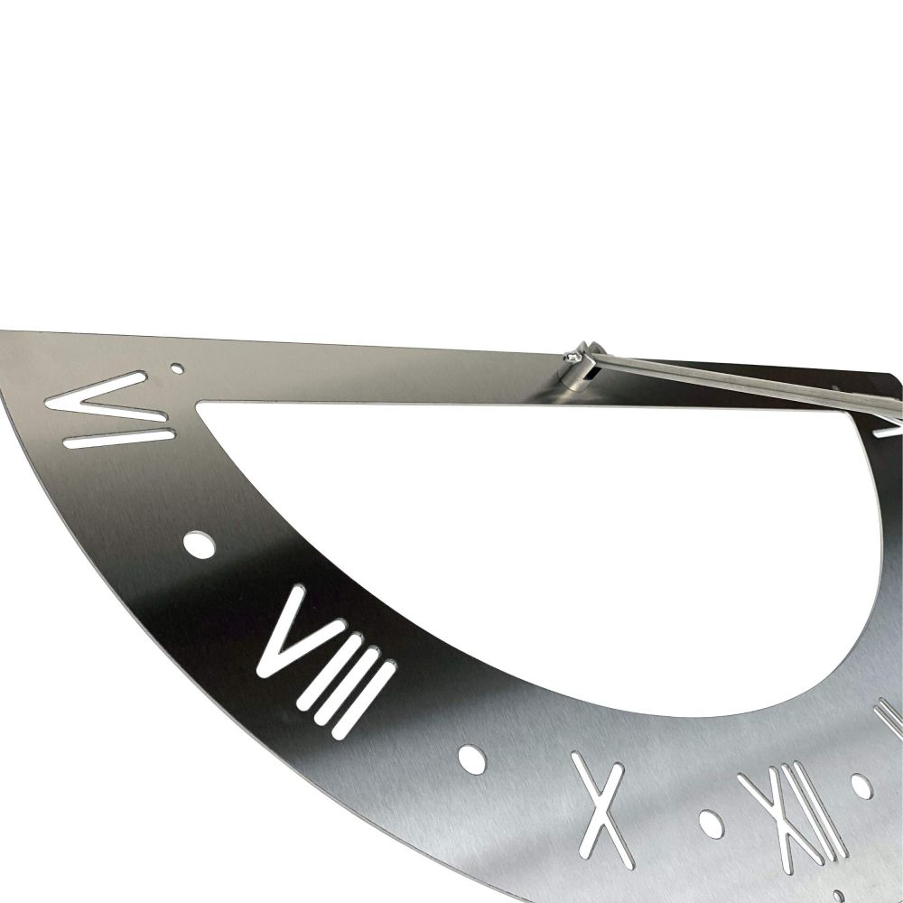 DanDiBo Sonnenuhr Edelstahl für die Wand 70 cm Rostfrei 96687 Ausrichtbar Wetterfest Gartenuhr Modern Metall