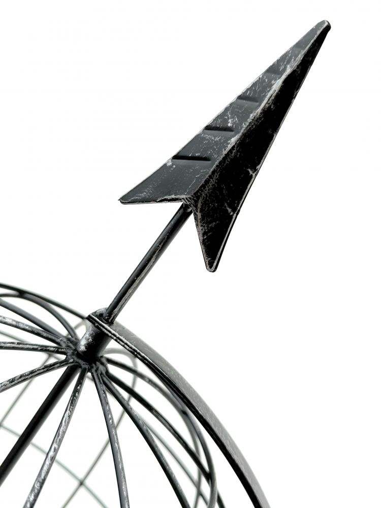 DanDiBo Sonnenuhr Garten Metall Globus 101806 Modern Stehend Sonnenuhr aus Schmiedeeisen 72 cm Gartenuhr Gartendeko