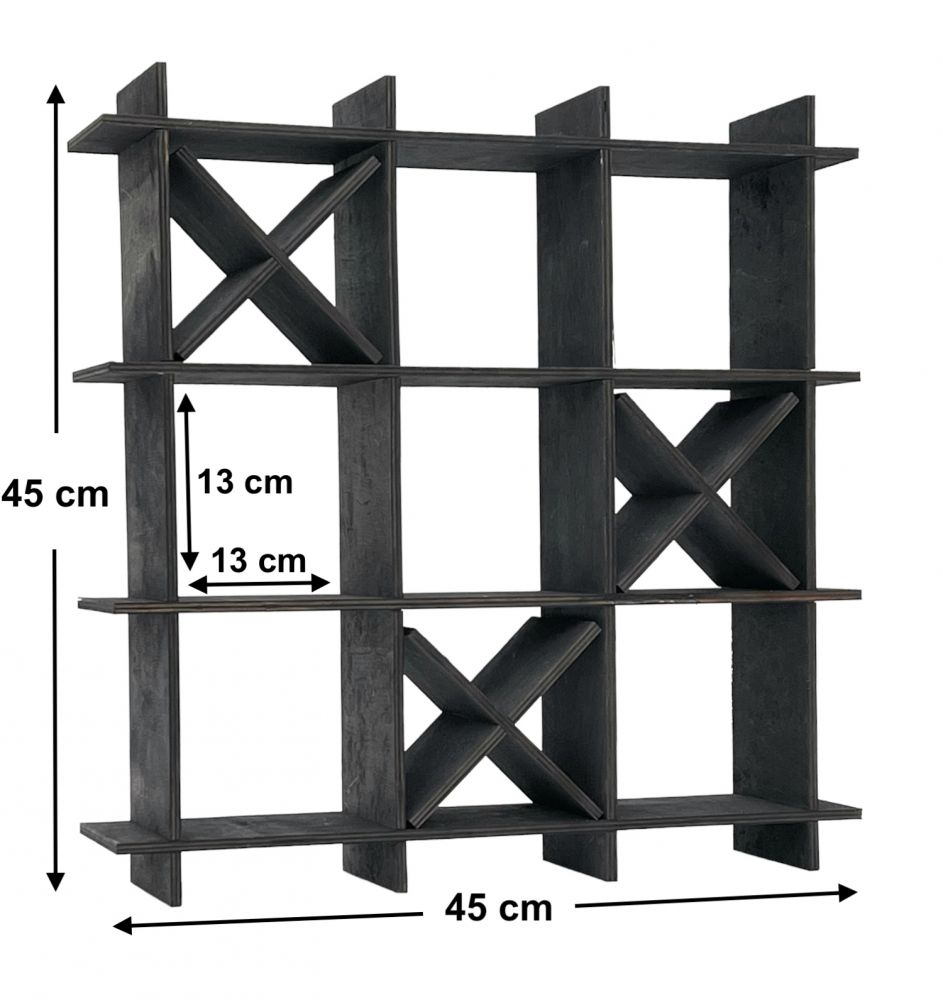 DanDiBo Toilet roll holder Black Wood Tic Tac Toe 96421 Toilet roll holder WC Freestanding Replacement roll holder Paper holder Roll holder