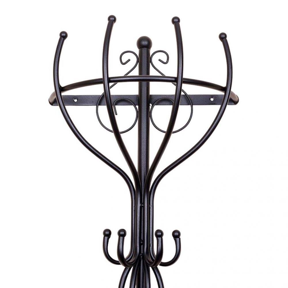 DanDiBo Wandgaderobe Halbrund Wand Metall Schwarz Vienno 66cm Gaderobe Kleiderhaken Gaderobenhaken Hakenleiste Flurgaderobe Haken