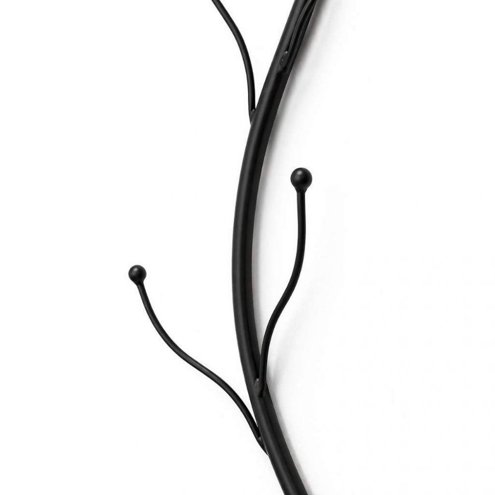 DanDiBo Wandgarderobe Schwarz Metall 2er Set Flora Garderobe Wand 93861 Garderobenhaken Flurgarderobe Kleiderhaken Hakenleiste