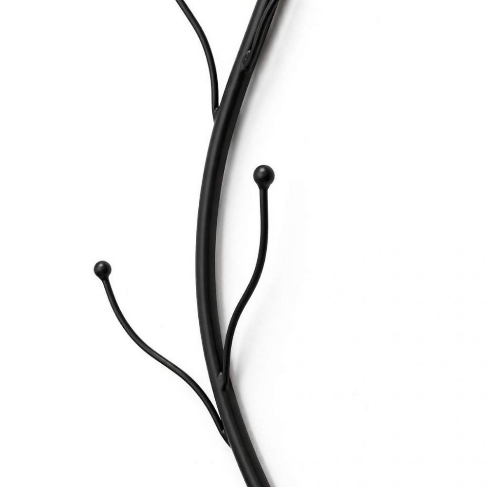 DanDiBo Wandgarderobe Schwarz Metall 93861 Flora Garderobe Wand Garderobenhaken Flurgarderobe Kleiderhaken Hakenleiste