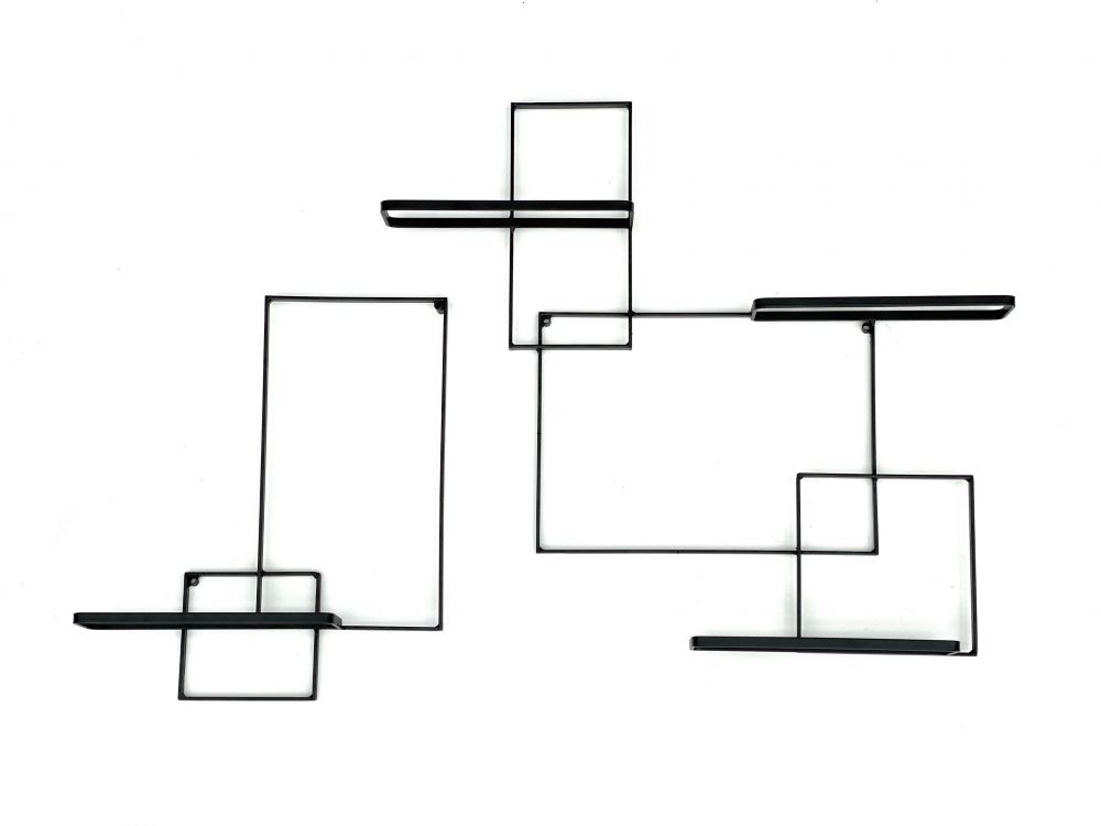 DanDiBo Weinregal Metall Schwarz Black Line Flaschenständer Flaschenregal Flaschenhalter Wandregal