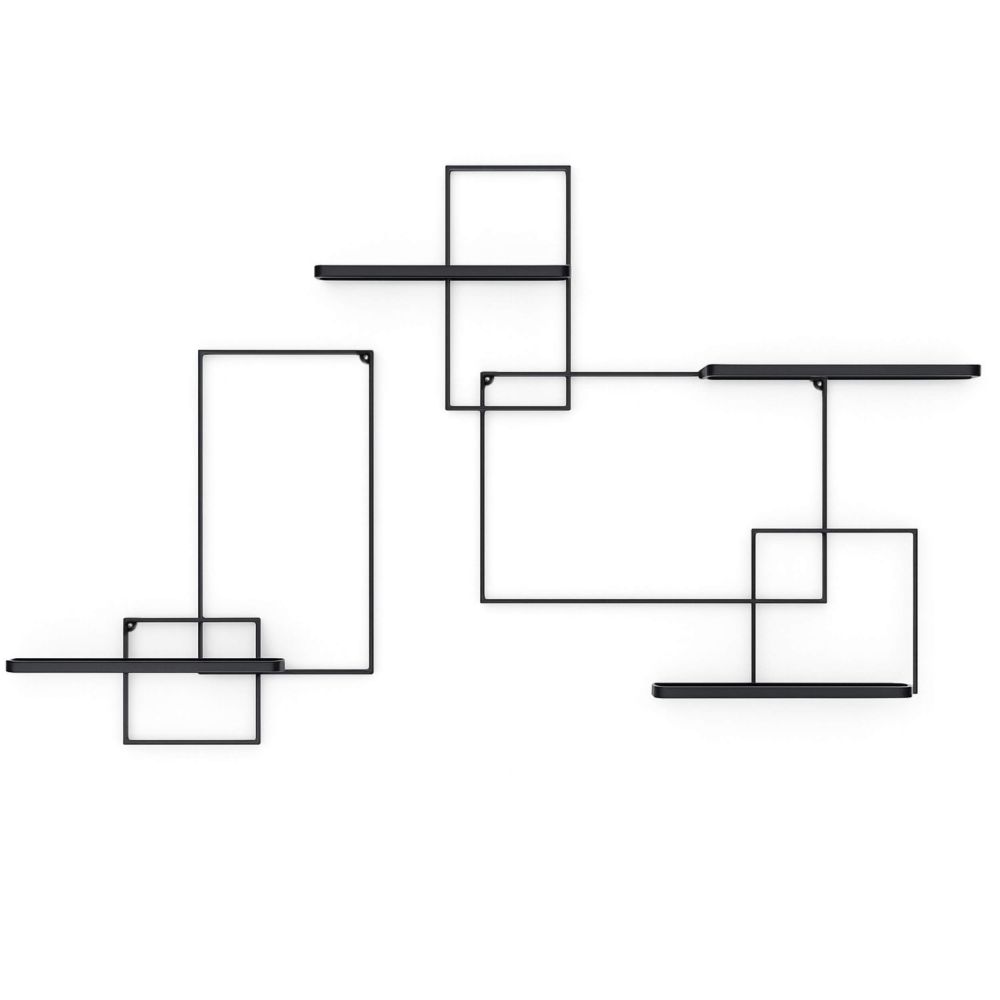 DanDiBo Weinregal Metall Schwarz Black Line Flaschenständer Flaschenregal Flaschenhalter Wandregal