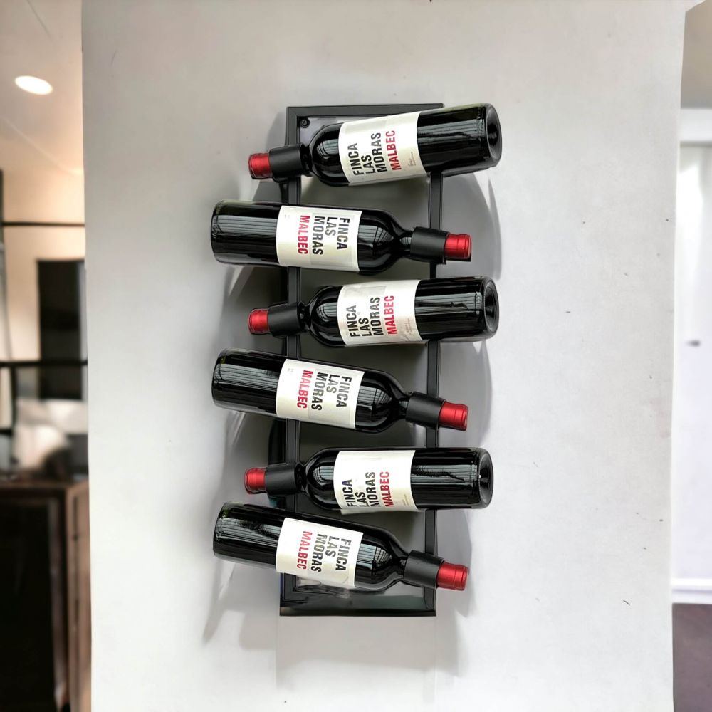 DanDiBo wine rack wall metal black bottle rack bottle rack bottle holder for 6 bottles narrow modern design