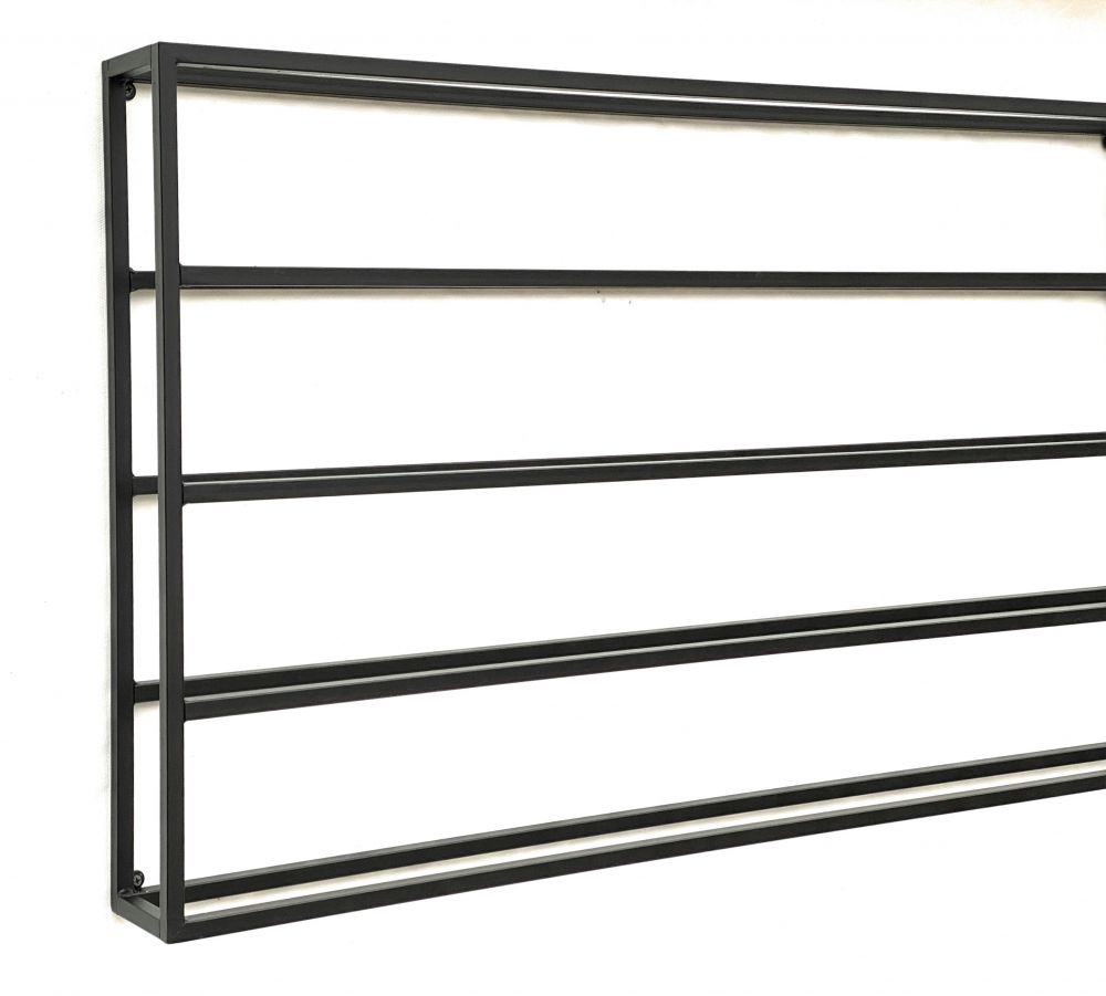 DanDiBo wine rack metal wall 100 cm black bottle rack 96239 bottle holder wall mounting modern wall holder wall rack for 15 bottles