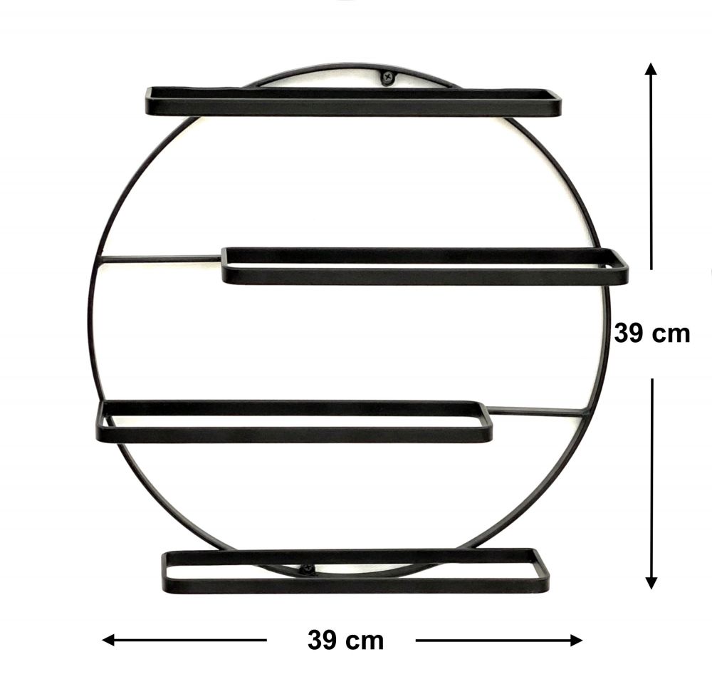 DanDiBo Wine rack Metal Wall Black Andante Round Bottle rack 96212 Bottle holder Wall mounting Modern Wall holder Wall rack for 4 bottles