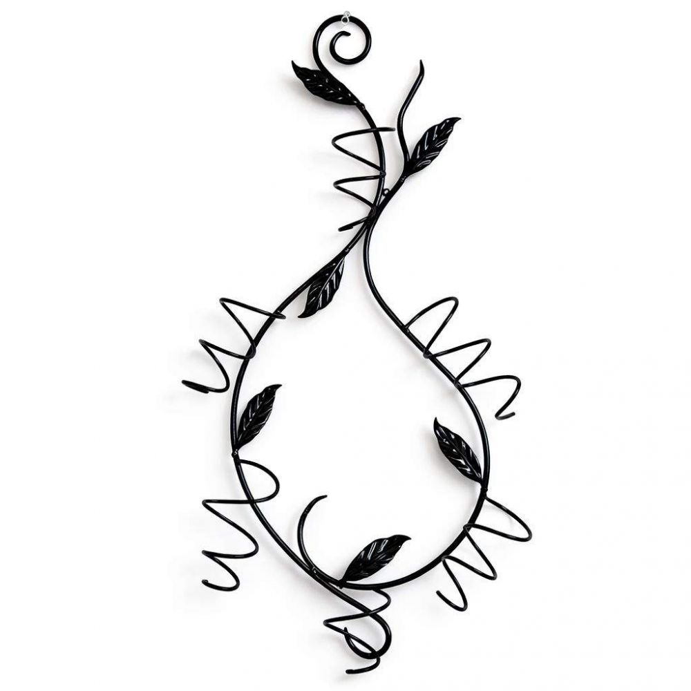 DanDiBo Weinregal Wand Metall Schwarz Natura Flaschenregal Hängend Wine Rack Weinhalter Weinflaschenregal Weinflaschenhalter