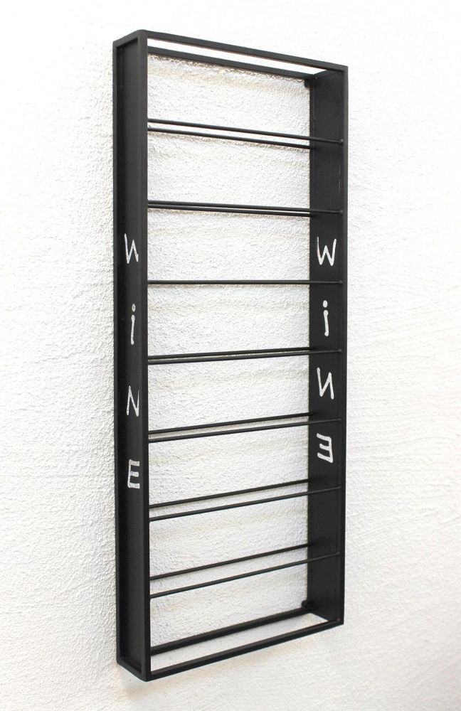 Weinregal Wand Metall Schwarz Sofie Flaschenständer Flaschenregal Flaschenhalter Weinflaschenregal
