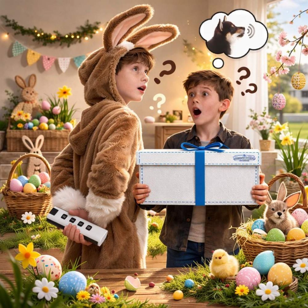 DanDiBox Easter Gift Box with Animal Sounds and Movements Easter Gifts Easter Basket Easter Nest Easter Bunny 96682 Easter Egg Hunt Funny Gift Idea