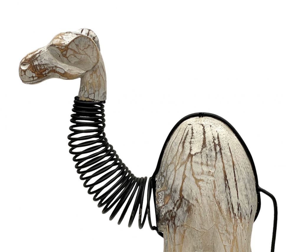 DanDiBo Deko Figur Kamel Nr.42 Holzskulptur aus Holz Skulptur Beige Hell 70 cm Holzfigur Handgeschnitzt Stehend Tierfigur Schnitzskulptur