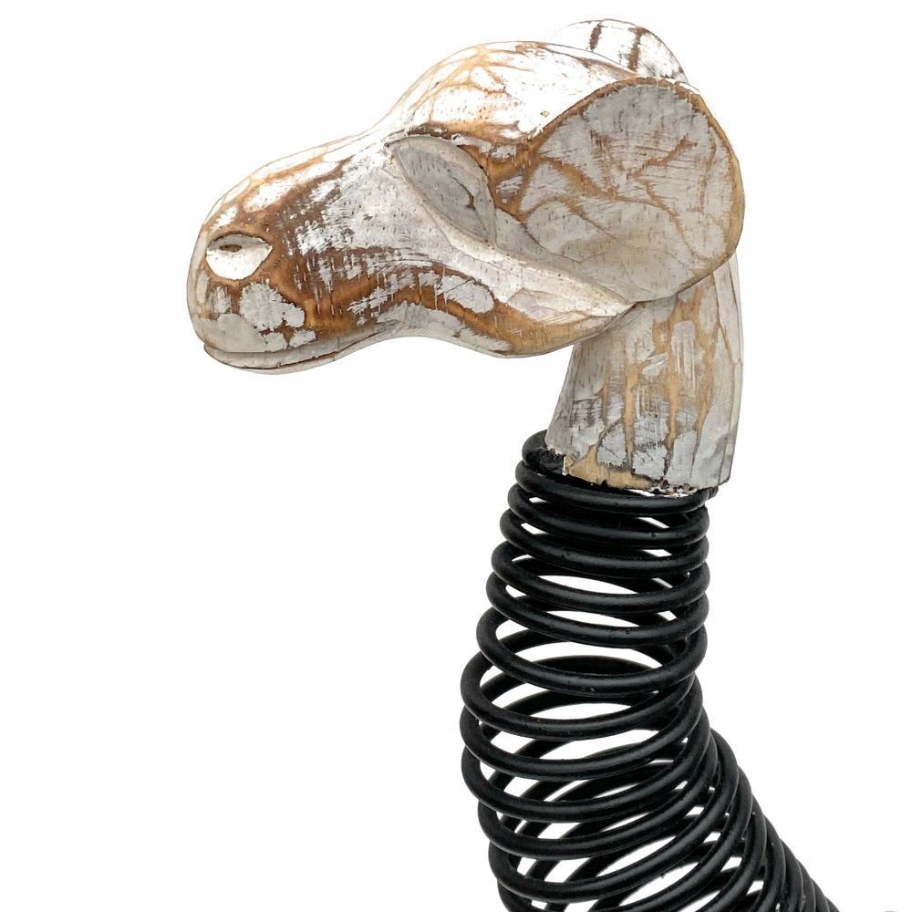 DanDiBo Deko Figur Kamel Nr.42 Holzskulptur aus Holz Skulptur Beige Hell 70 cm Holzfigur Handgeschnitzt Stehend Tierfigur Schnitzskulptur