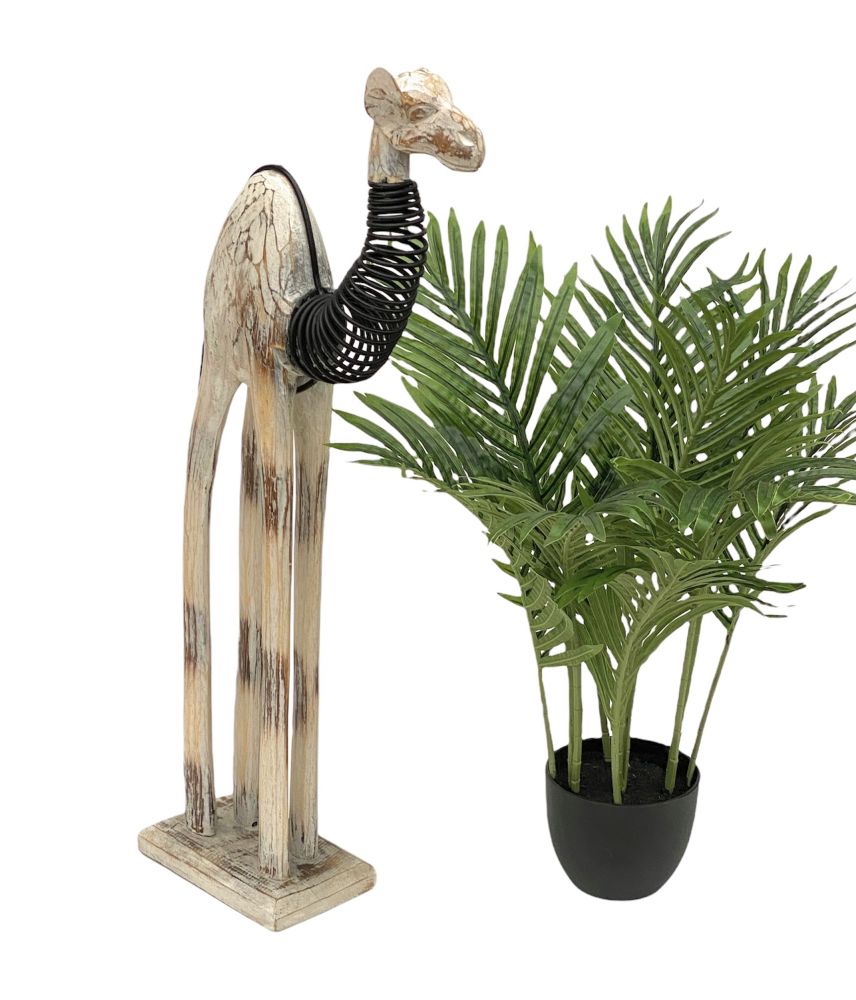 DanDiBo Deko Figur Kamel Nr.42 Holzskulptur aus Holz Skulptur Beige Hell 70 cm Holzfigur Handgeschnitzt Stehend Tierfigur Schnitzskulptur