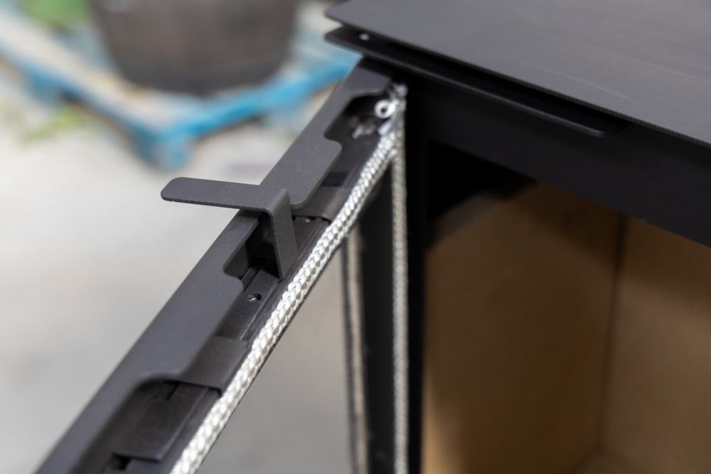 Kaminofen ALAZ K8M Schwarz Holzofen 9 kW Holz Ofen Kamin Heizofen Dauerbrandofen Hüttenofen